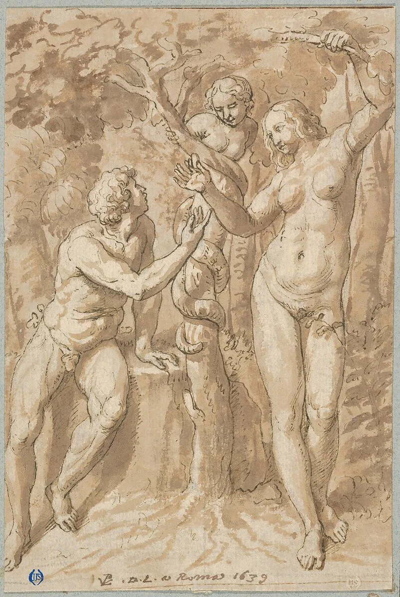 The Temptation of Eve — Peter van Lint|Raphael (Raffaello Sanzio or Santi)