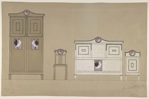 Furniture Designs: Wardrobe, Chair, Bureau and Washstand