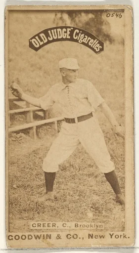 Greer, Catcher, Brooklyn, from the Old Judge series (N172) for Old Judge Cigarettes