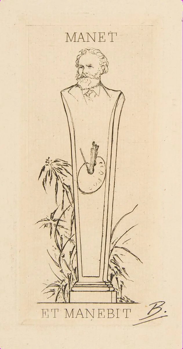 Ex-libris of Manet — Félix Bracquemond|Edouard Manet