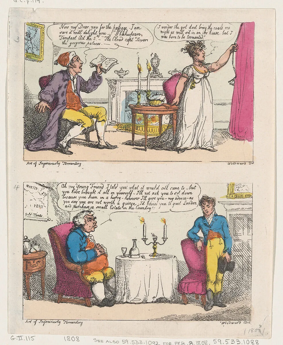 The Art of Ingeniously Tormenting — Jane Collier|Thomas Tegg|Thomas Rowlandson|George Murgatroyd Woodward