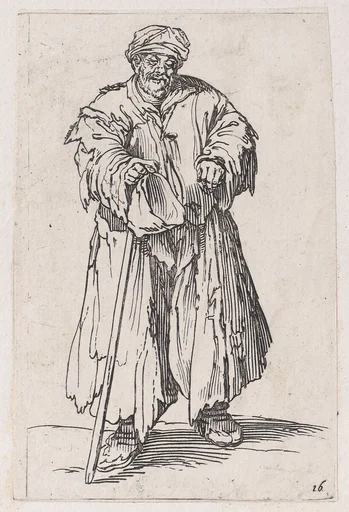 Reverse Copy of Le Mendiant Obèse aux Yeux Baissés (The Obese Beggar with Lowered Eyes), from Les Gueux suite appelée aussi Les Mendiants, Les Baroni, ou Les Barons (The Beggars, also called the Barons)