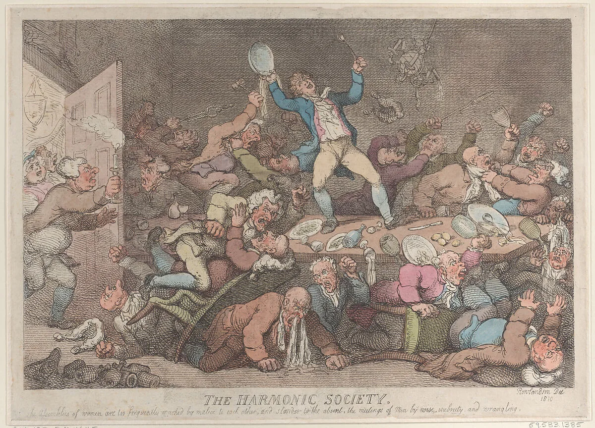 The Harmonic Society — Thomas Rowlandson