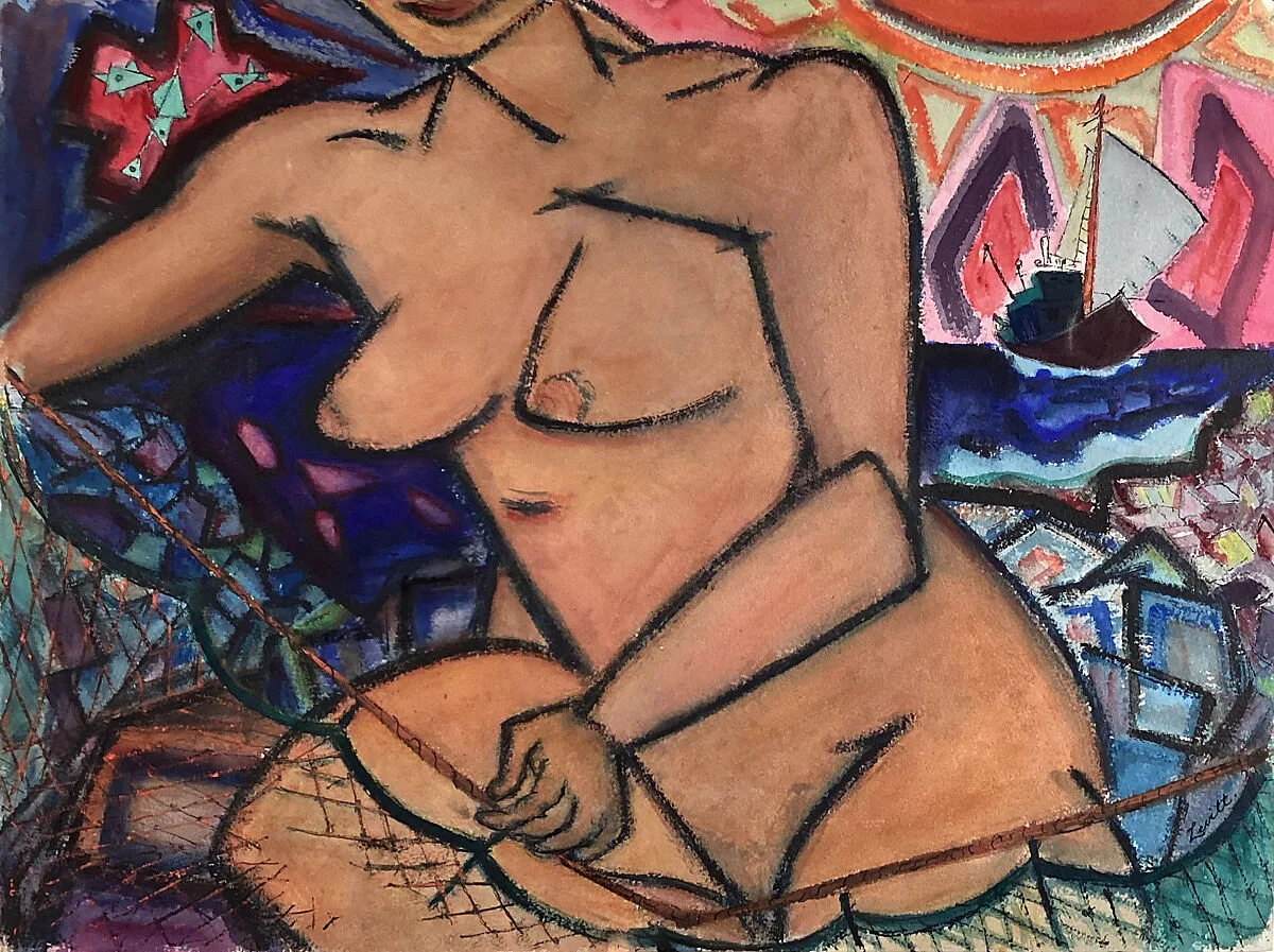 Nude and Net — Alfred Levitt