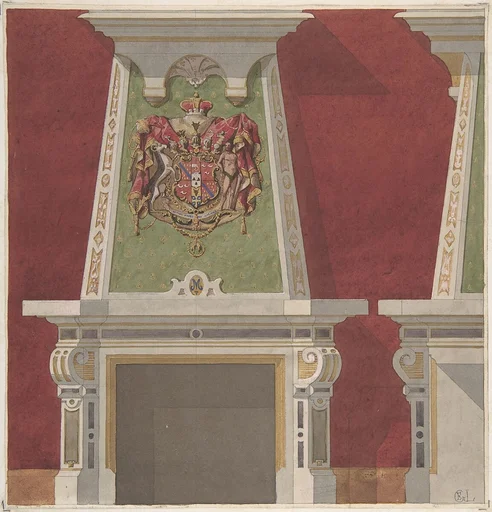 Design for Chimney Piece, Château du Duc de Meternick, Johannisburg