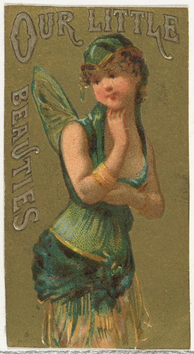 From the Girls and Children series (N58) promoting Our Little Beauties Cigarettes for Allen & Ginter brand tobacco products — Allen & Ginter