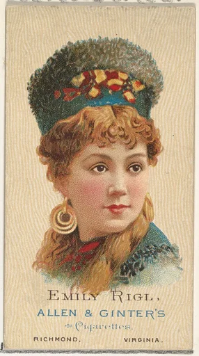 Emily Rigl, from World's Beauties, Series 2 (N27) for Allen & Ginter Cigarettes