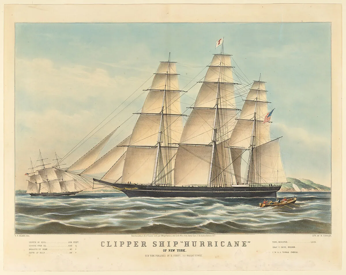 Clipper Ship "Hurricane" of New York — Nathaniel Currier|Frances Flora Bond Palmer