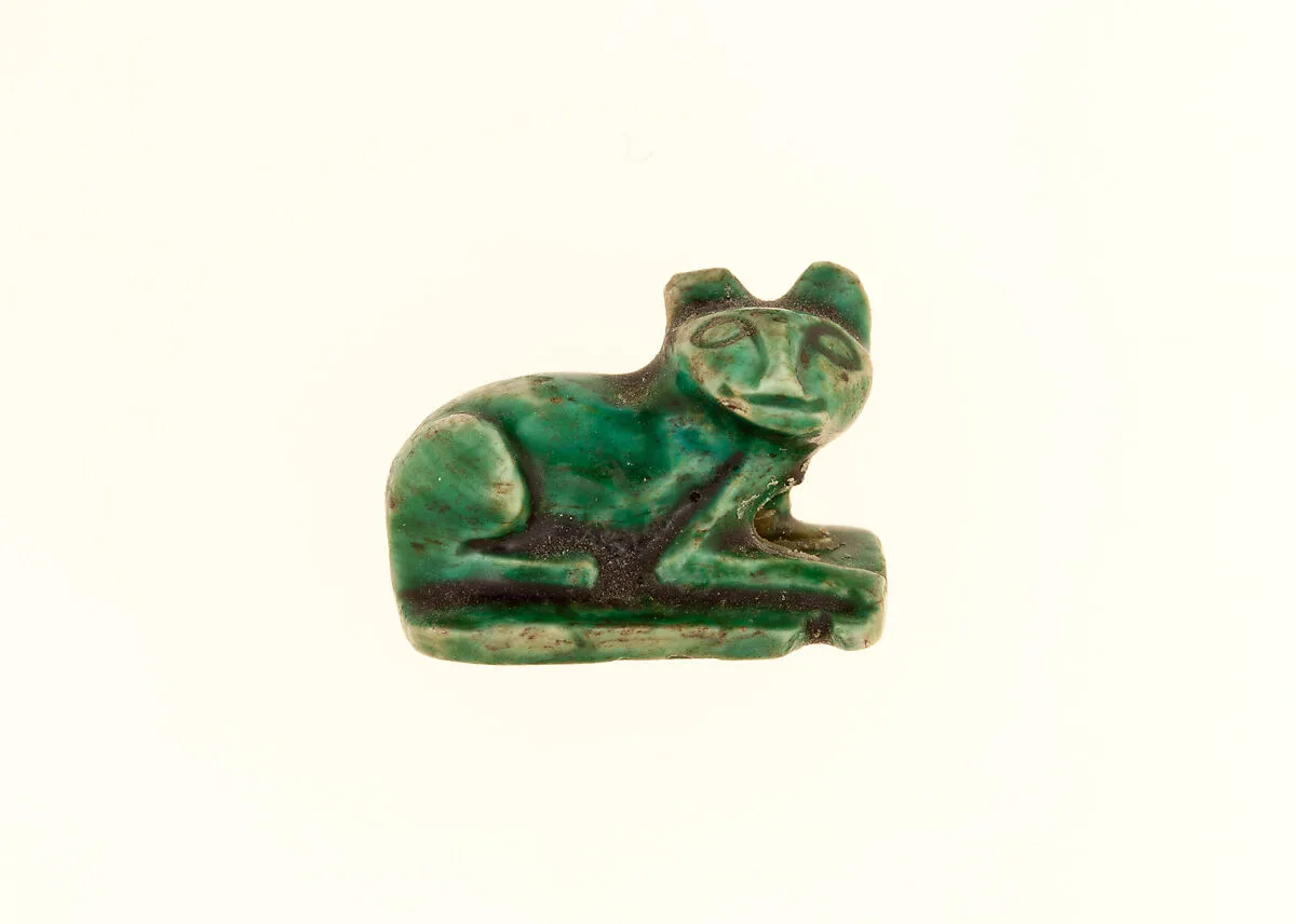 Cat Design Amulet Inscribed With the Cartouche of Aakheperkare (Thutmose I) — Unknown