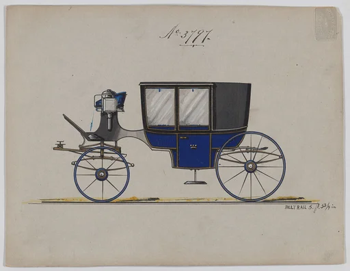 Design for Glass Panel Coach, no. 3797