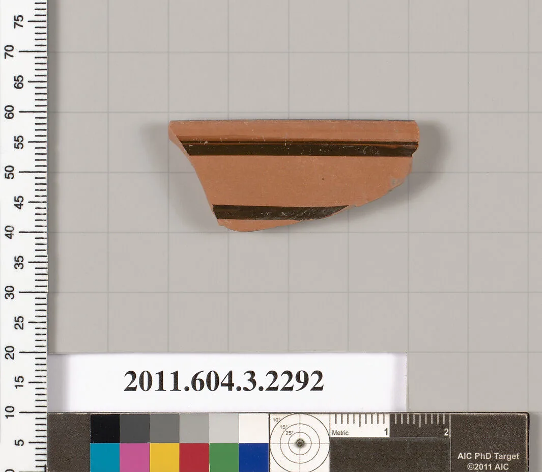 Terracotta rim fragment of a kylix: eye-cup (drinking cup) — Unknown