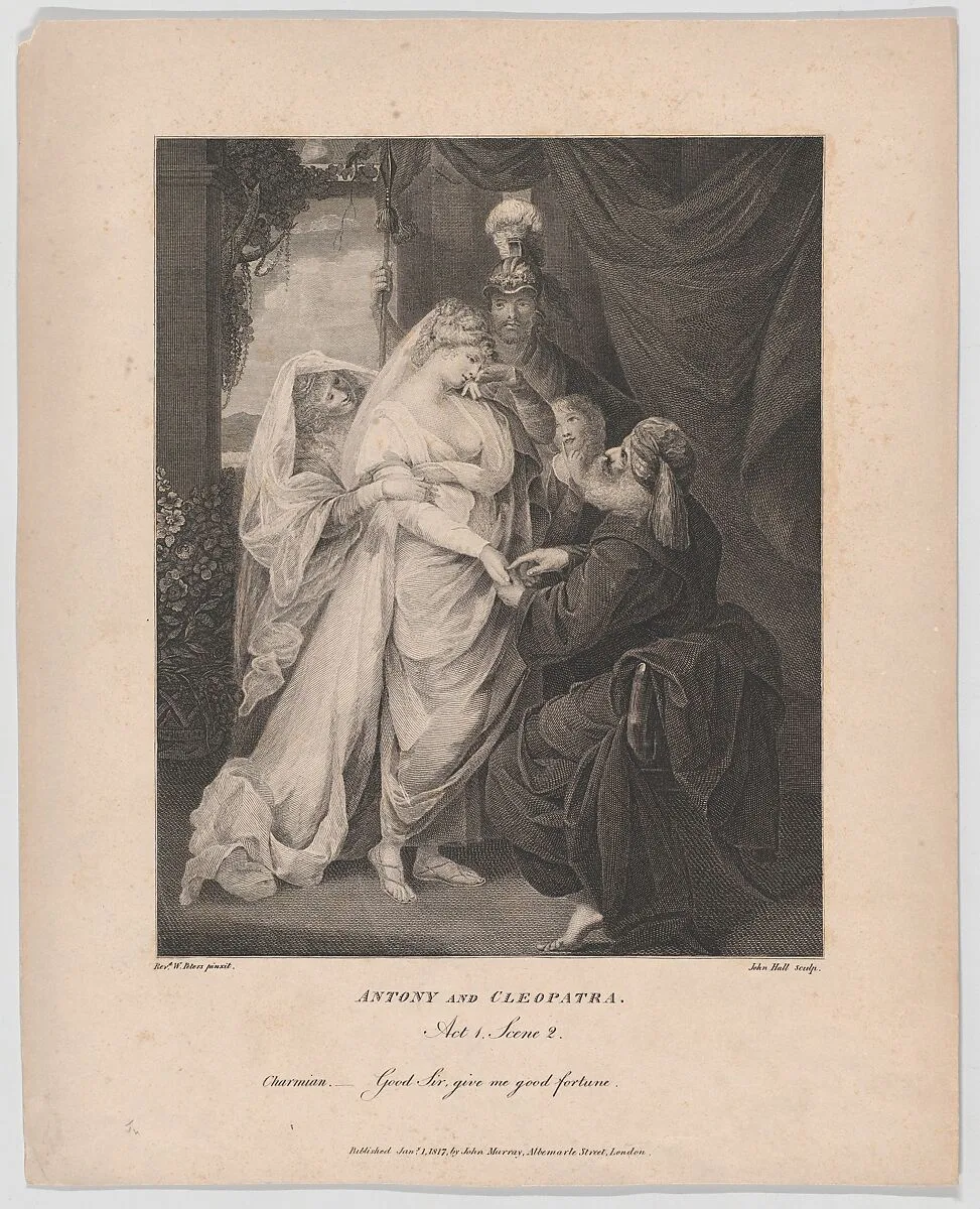 Antony and Cleopatra, Act 1, Scene 2: Charmian–"Good Sir, give me good fortune" — John Hall|Matthew William Peters|John Murray|William Shakespeare
