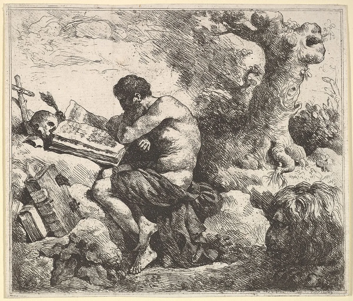 St. Jerome in a Landscape — Jean Jacques Lagrenée
