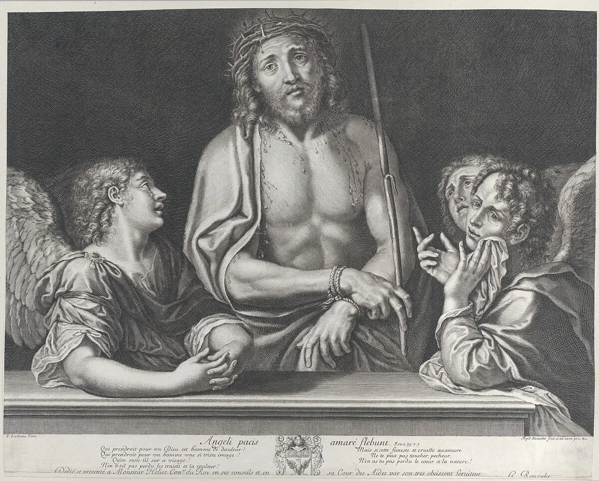 Ecce Homo with three angels — Gilles Rousselet|Francesco Albani