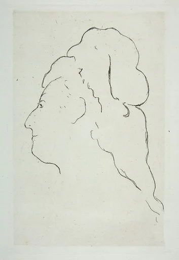 Profile of Eva Gonzalès turned to the left