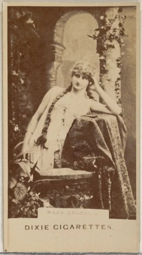 Mary Anderson, from the Actors and Actresses series (N45, Type 7) for Dixie Cigarettes