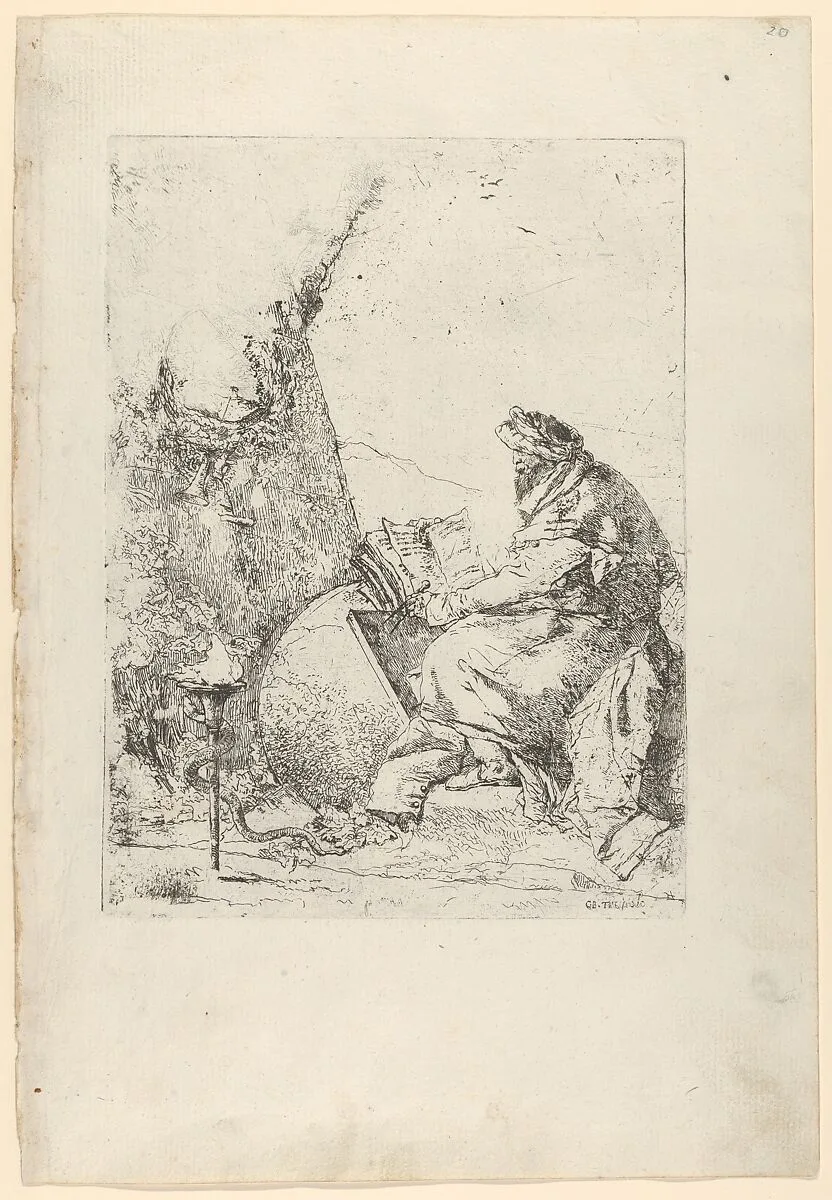The Philosopher, from the Scherzi — Giovanni Battista Tiepolo