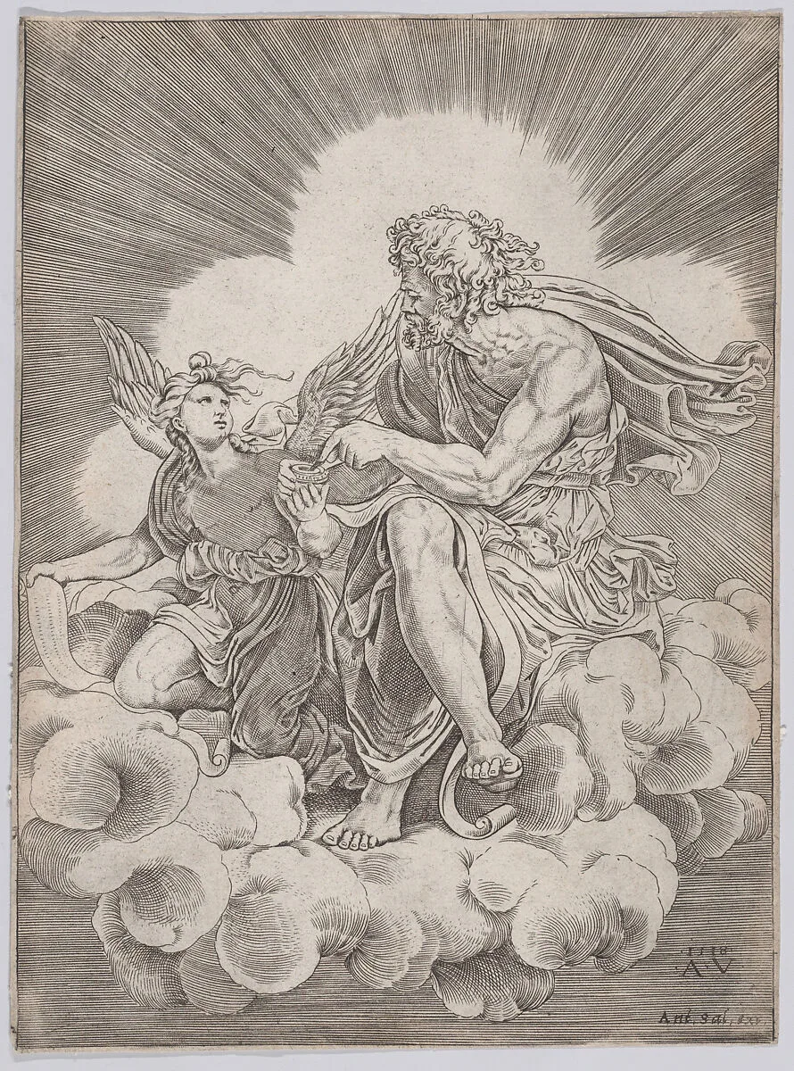 Saint Matthew — Agostino Veneziano (Agostino dei Musi)|Giulio Romano