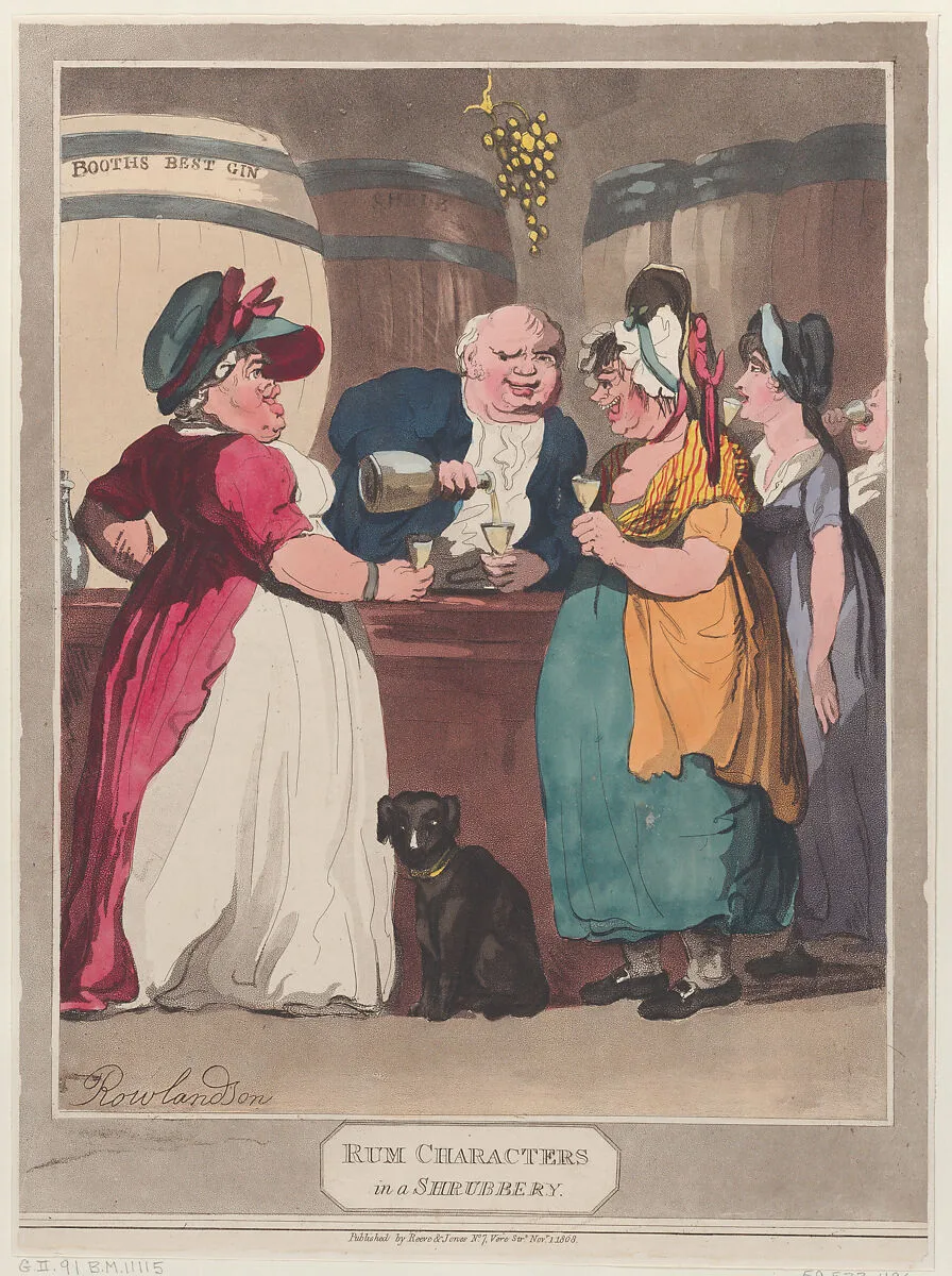Rum Characters in a Shrubbery — Thomas Rowlandson|Richard Reeve