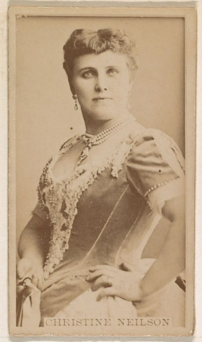 Christine Neilson, from the Actresses series (N245) issued by Kinney Brothers to promote Sweet Caporal Cigarettes — Kinney Brothers Tobacco Company