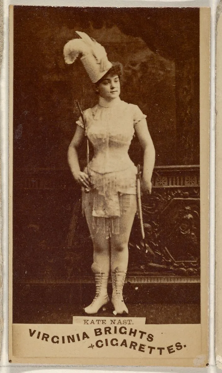 Kate Nast, from the Actors and Actresses series (N45, Type 1) for Virginia Brights Cigarettes — Allen & Ginter