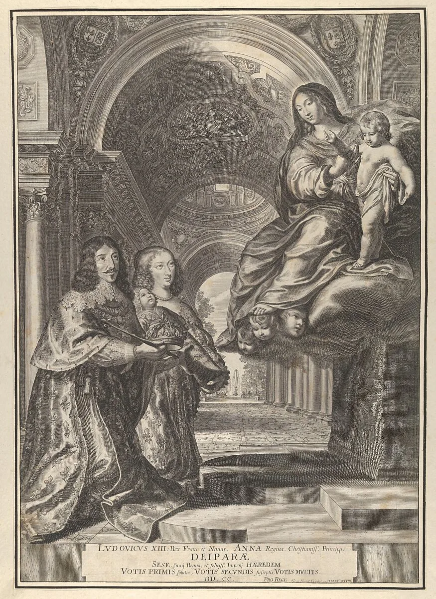 Louis XIII and Anne of Austria Presenting the Dauphin to the Virgin — Grégoire Huret