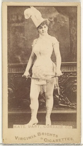 Kate Uart, Corsair Co., from the Actors and Actresses series (N45, Type 1) for Virginia Brights Cigarettes