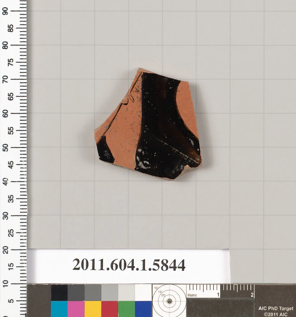 Terracotta fragment of a kylix: eye-cup (drinking cup) — Unknown