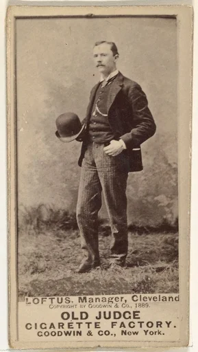 Thomas Joseph "Tom" Loftus, Manager, Cleveland, from the Old Judge series (N172) for Old Judge Cigarettes