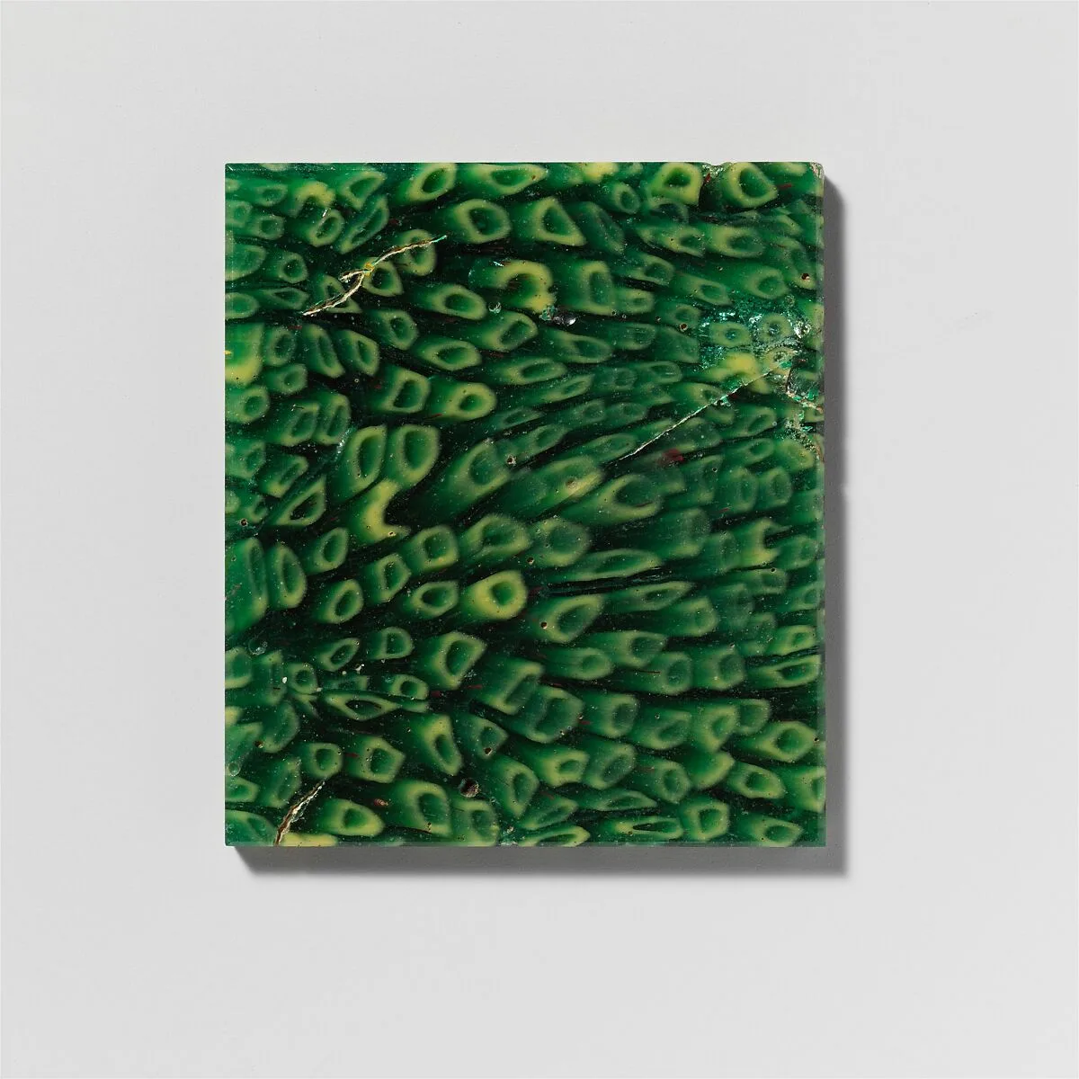 Glass revetment plaque fragment — Unknown