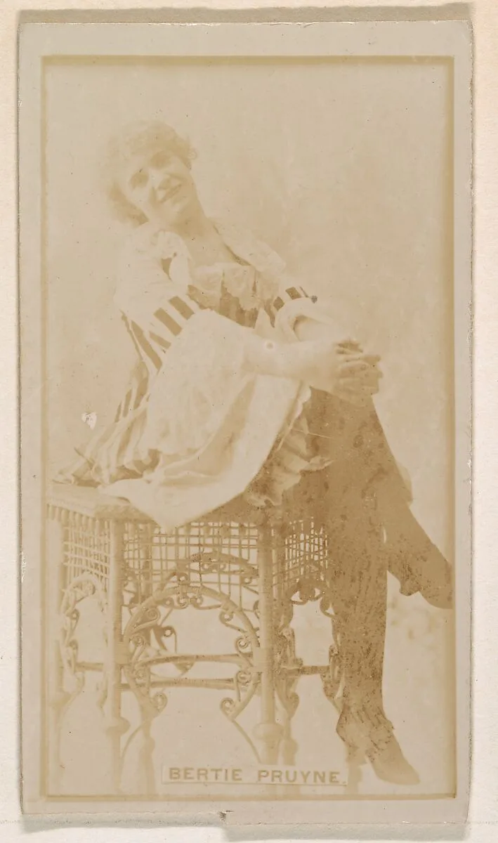 Bertie Pruyne, from the Actresses series (N245) issued by Kinney Brothers to promote Sweet Caporal Cigarettes — Kinney Brothers Tobacco Company