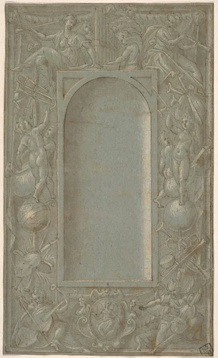 Niche Surrounded by a Decorative Frame Dedicated to the Theme of Music