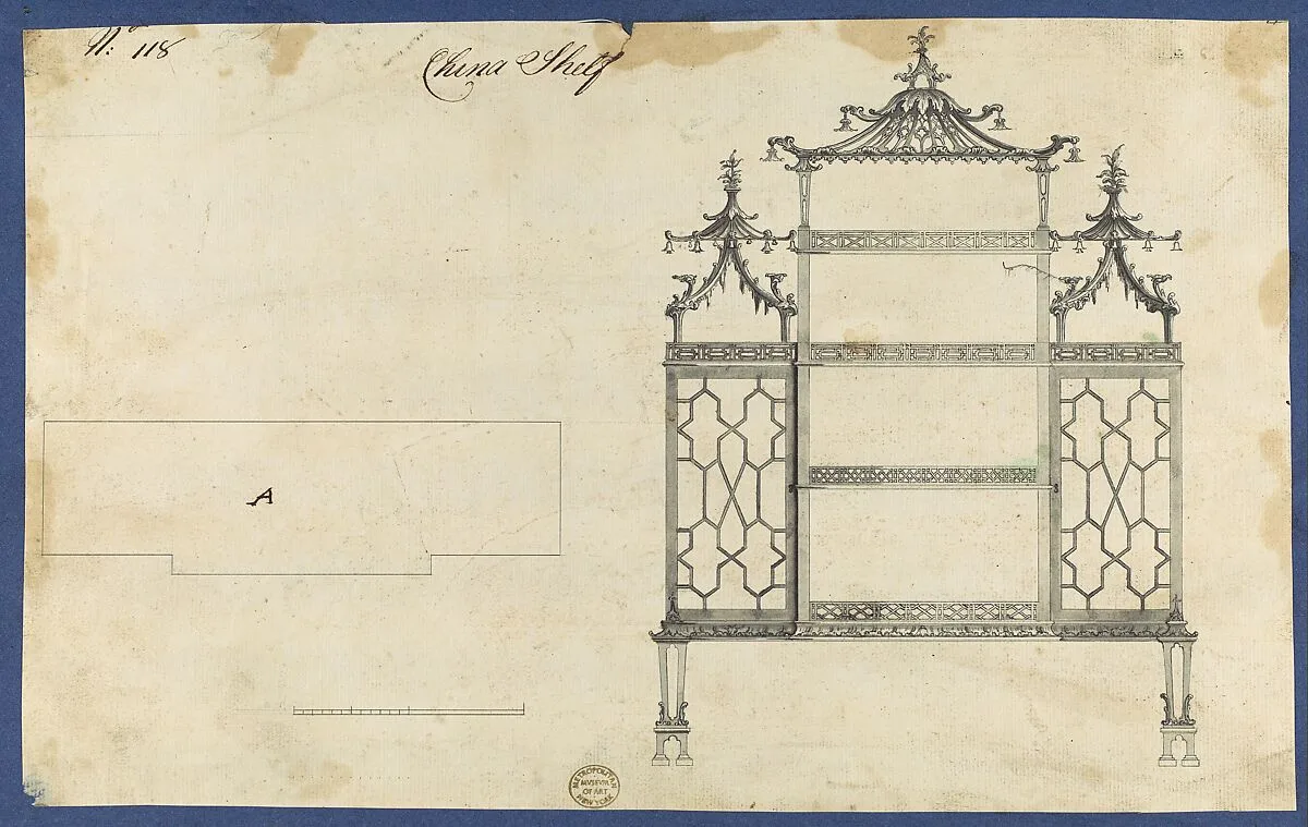 China Shelf, from Chippendale Drawings, Vol. II — Thomas Chippendale