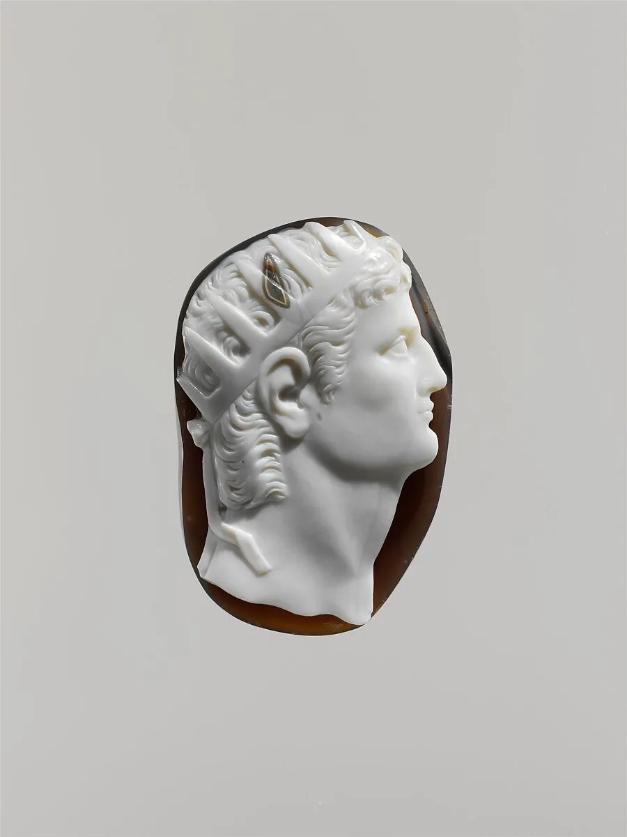 Head of Augustus (Gaius Julius Caesar Octavianus 63 B.C.–14 A.D.) wearing the celestial crown — Unknown