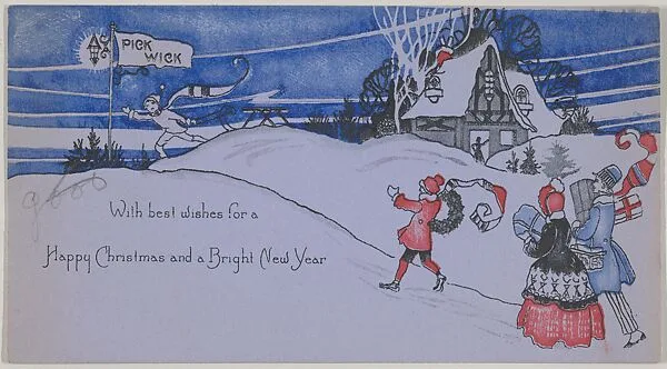 American Christmas Cards and Birthday Cards from the 1920s and Scrapbook with Calling Cards — Anonymous