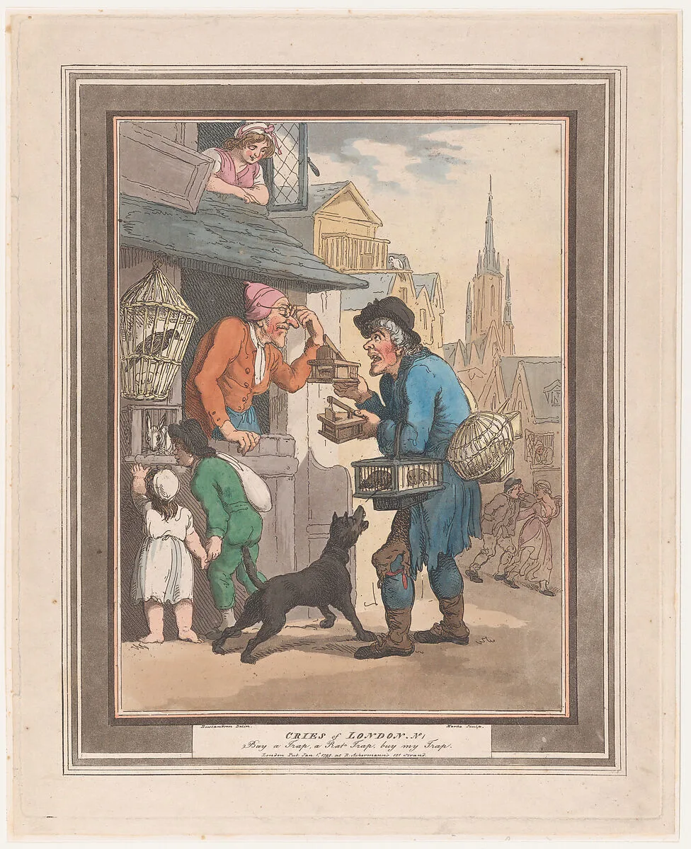 Cries of London: No.1: Buy a Trap, a Rat-Trap — Rudolph Ackermann, London|Henri Merke|Thomas Rowlandson