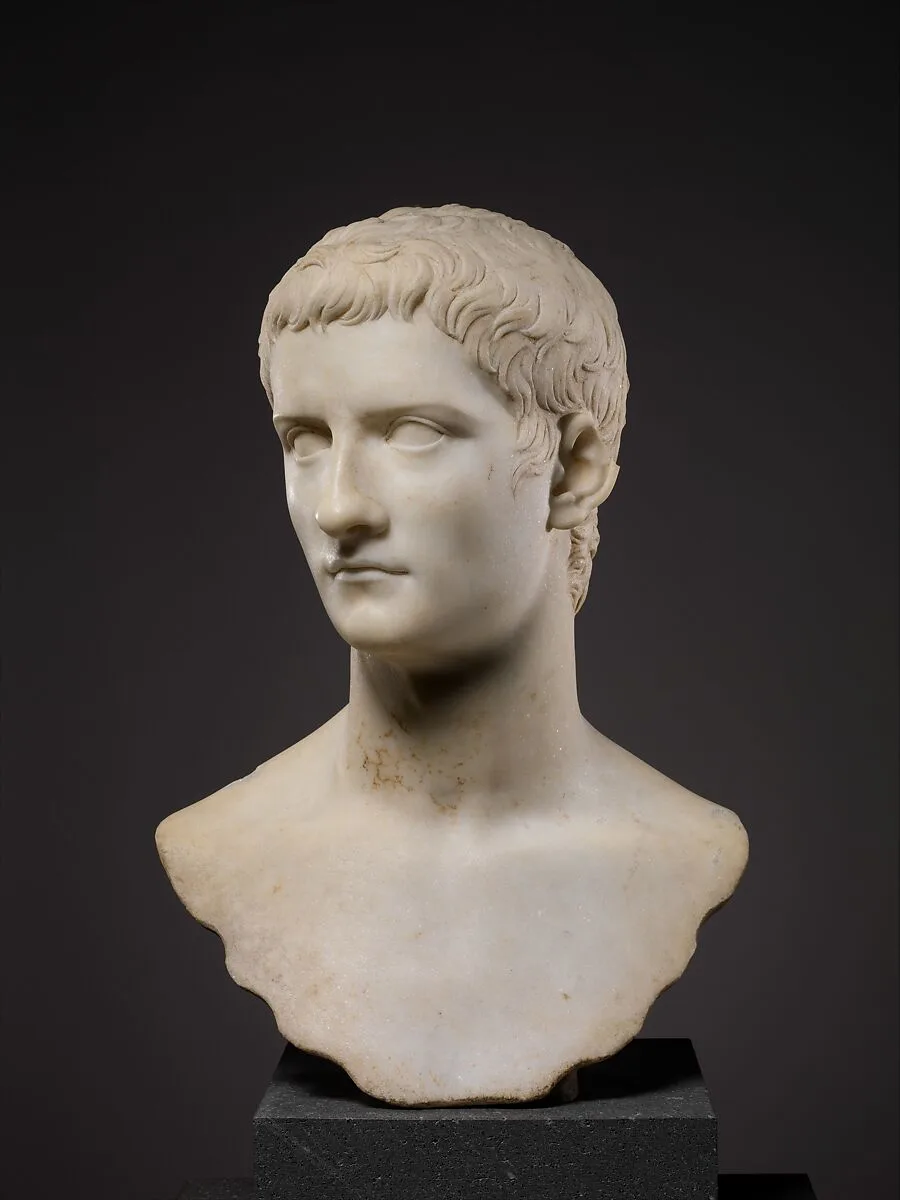 Marble portrait bust of the emperor Gaius, known as Caligula — Unknown