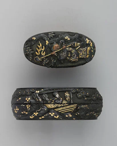 Sword-Hilt Collar and Pommel (Fuchigashira)