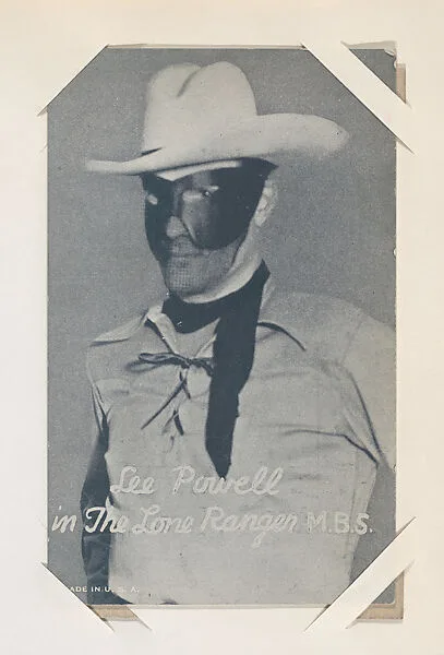 Lee Powell in The Lone Ranger from TV and Radio Stars Exhibit Cards series (W409) — Unknown