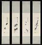 清/現代 齊白石 水族圖四屏 軸|Water Life — Qi Baishi
