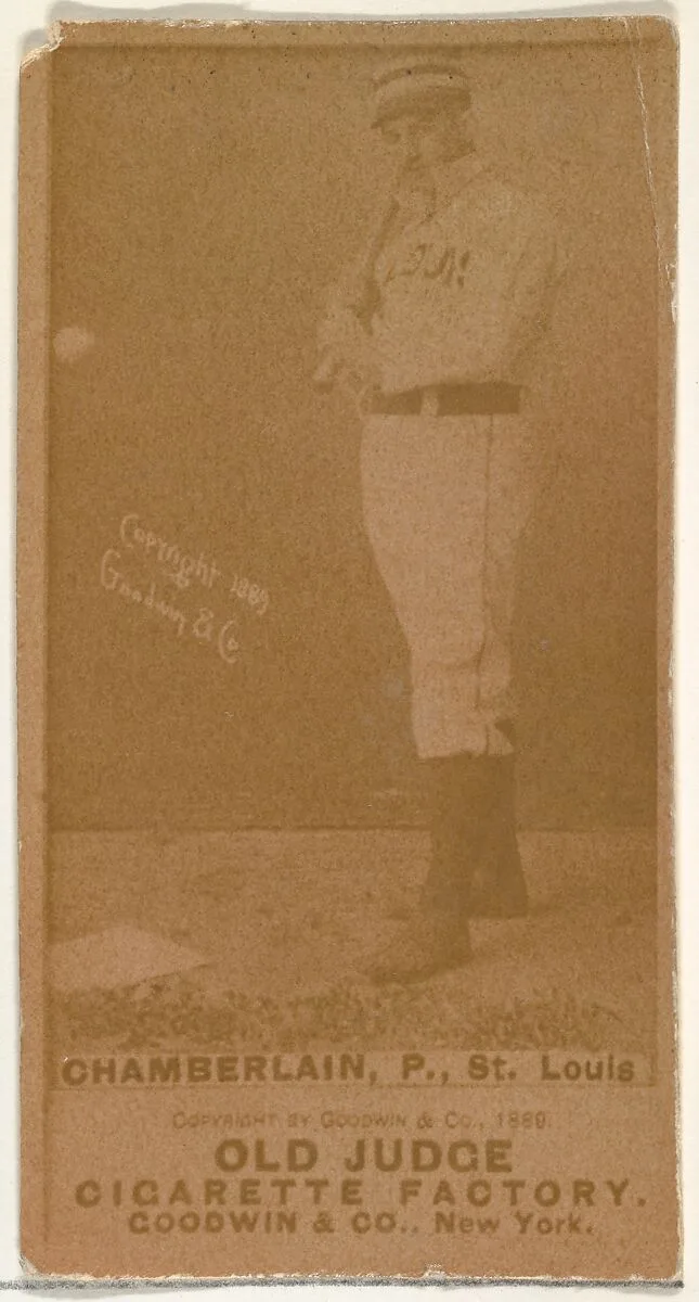Elton P. "Ice Box" Chamberlain, Pitcher, St. Louis Browns, from the Old Judge series (N172) for Old Judge Cigarettes — Goodwin & Company