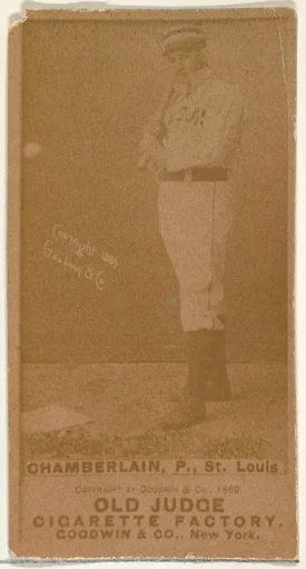Elton P. "Ice Box" Chamberlain, Pitcher, St. Louis Browns, from the Old Judge series (N172) for Old Judge Cigarettes