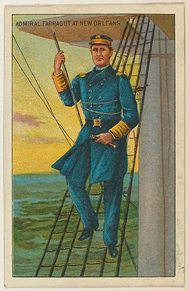 Admiral Farragut at New Orleans, from the "Historical Events" series (T70), issued with Hoffman House Magnums Cigars, Flexo Giants Little Cigars, Buffo Little Cigars, and Just Suits Cut Plug — Unknown