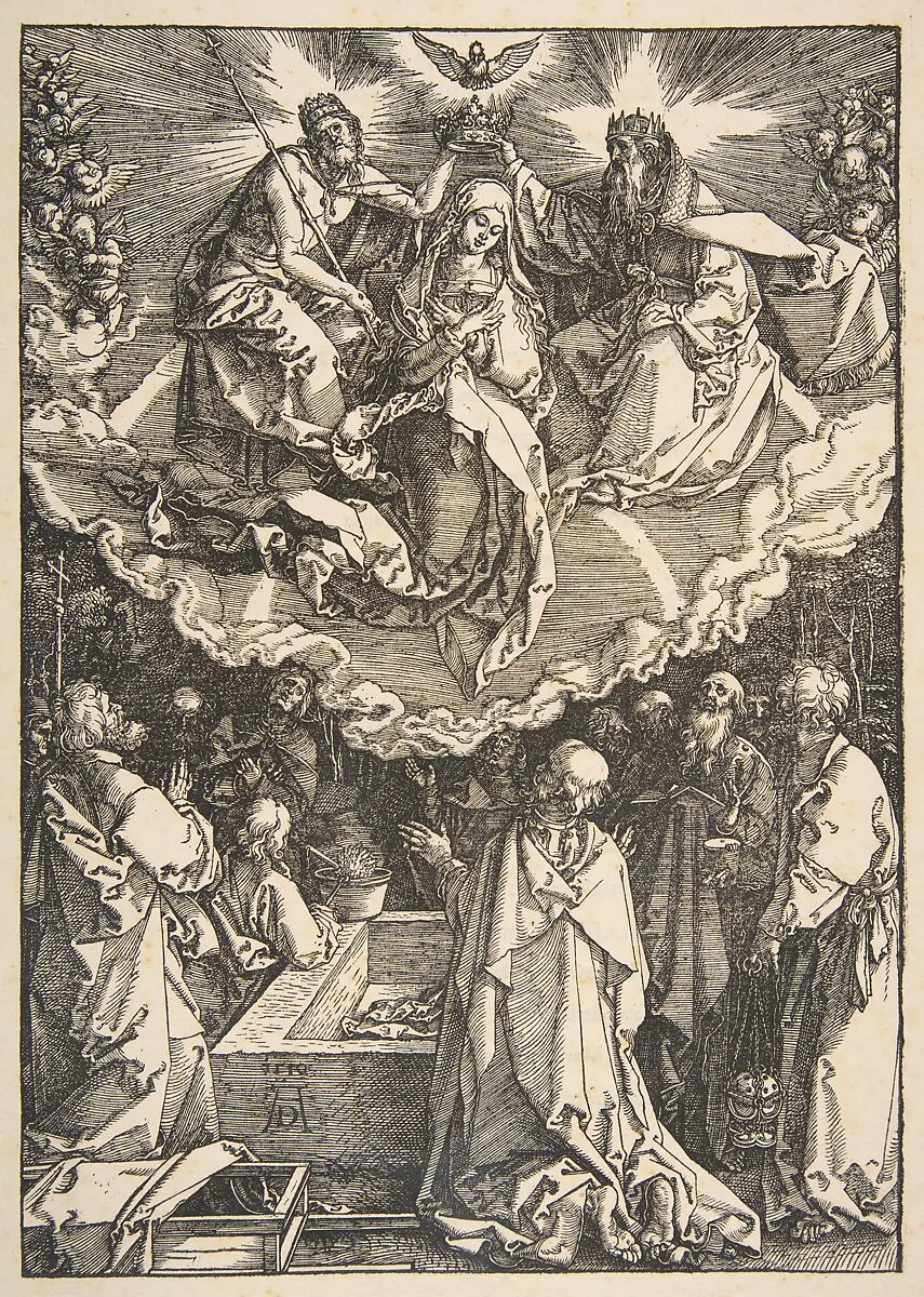 The Assumption and Coronation of the Virgin, from "The Life of the Virgin" — Albrecht Dürer