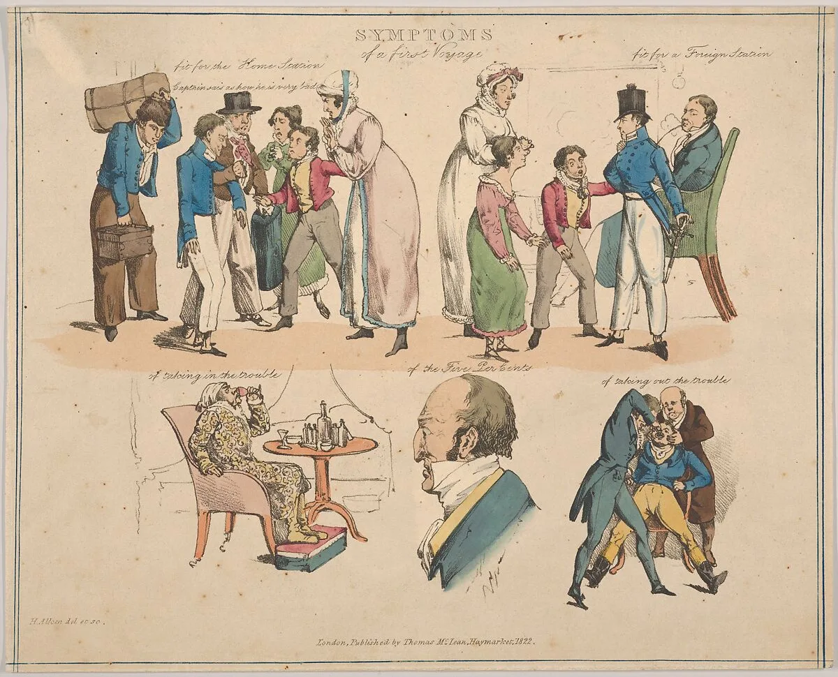 Symptoms of a First Voyage — Henry Thomas Alken|Thomas McLean