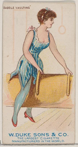 Saddle Vaulting, from the Gymnastic Exercises series (N77) for Duke brand cigarettes