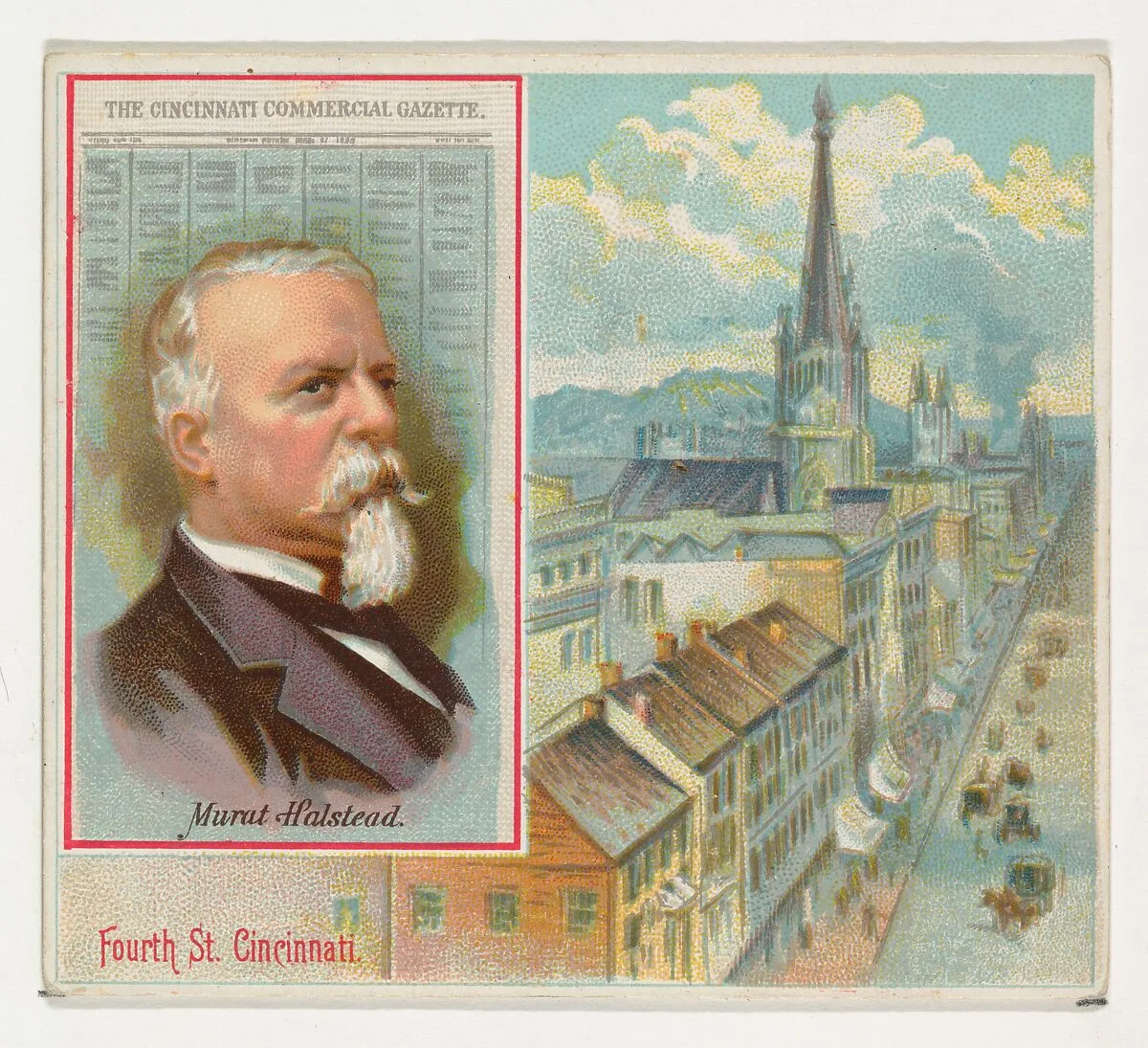 Murat Halstead, The Cincinnati Commercial Gazette, from the American Editors series (N35) for Allen & Ginter Cigarettes — Allen & Ginter