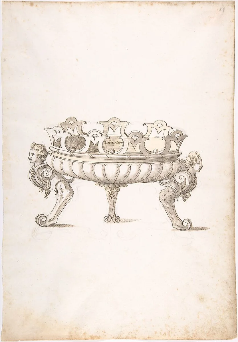 Design for a Bronze Vessel — Erasmus Hornick|Anonymous, 16th century