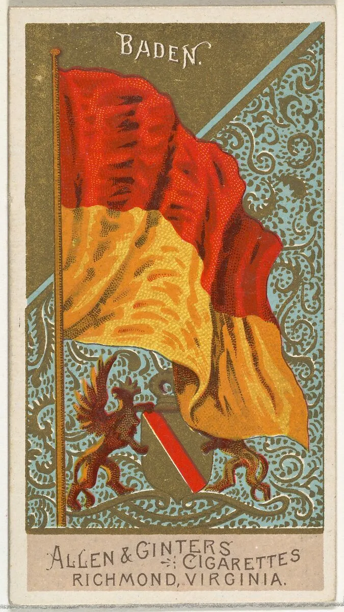 Baden, from Flags of All Nations, Series 2 (N10) for Allen & Ginter Cigarettes Brands — Allen & Ginter