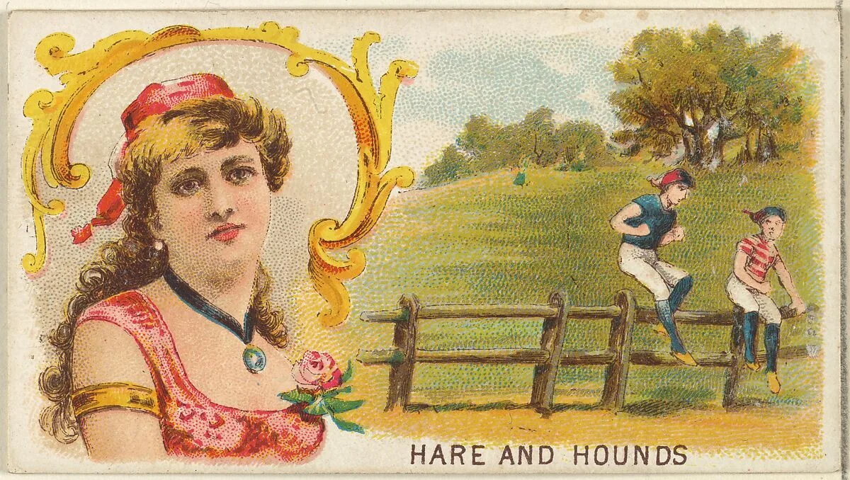 Hare and Hounds, from the Games and Sports series (N165) for Old Judge Cigarettes — Goodwin & Company